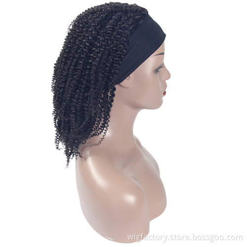 short headband curly wig,wig making sewing machine brazilian hair,machine made headband wigs for black women